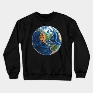 Fantasy Earth Globe Crewneck Sweatshirt